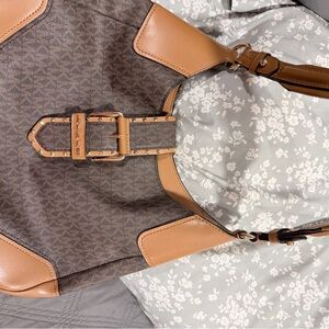 Brown and Tan Designer Women's Bag